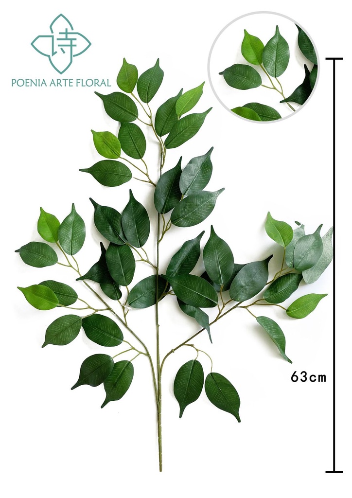 Rama de hoja de 56 cm - Decoraciones de flores artificiales