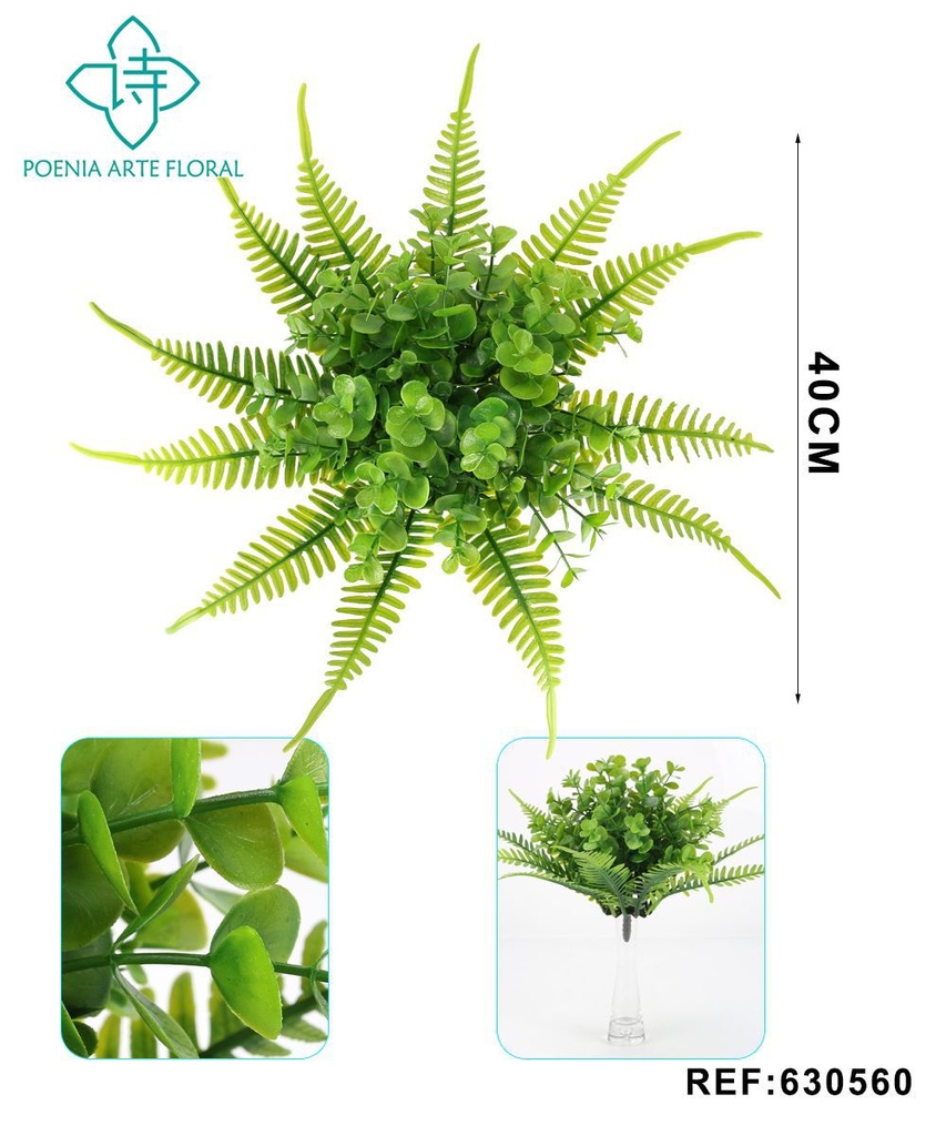 Planta artificial de eucalipto con maceta para decoración