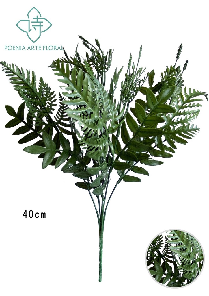 Ramo decorativo de hojas de acacia para decoración del hogar