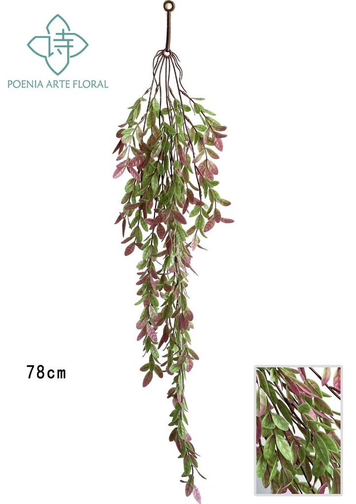 Colgante de hojas con flores - Decoración artística para paredes