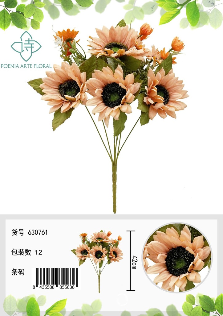 Ramo de girasoles artificiales - Decoración floral