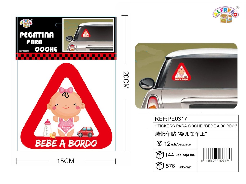 Stickers para Coche "Bebé a Bordo" 15x20 cm - Stickers para vehículos