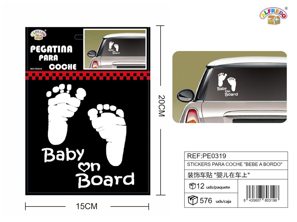 Stickers para Coche "Baby On Board" 15x20 cm - Stickers para vehículos