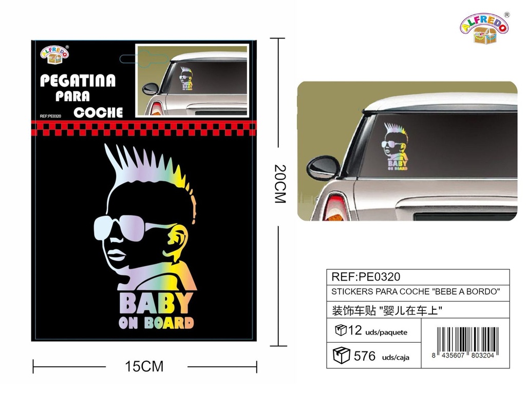 Stickers para Coche "Baby On Board" 15x20 cm - Stickers para vehículos