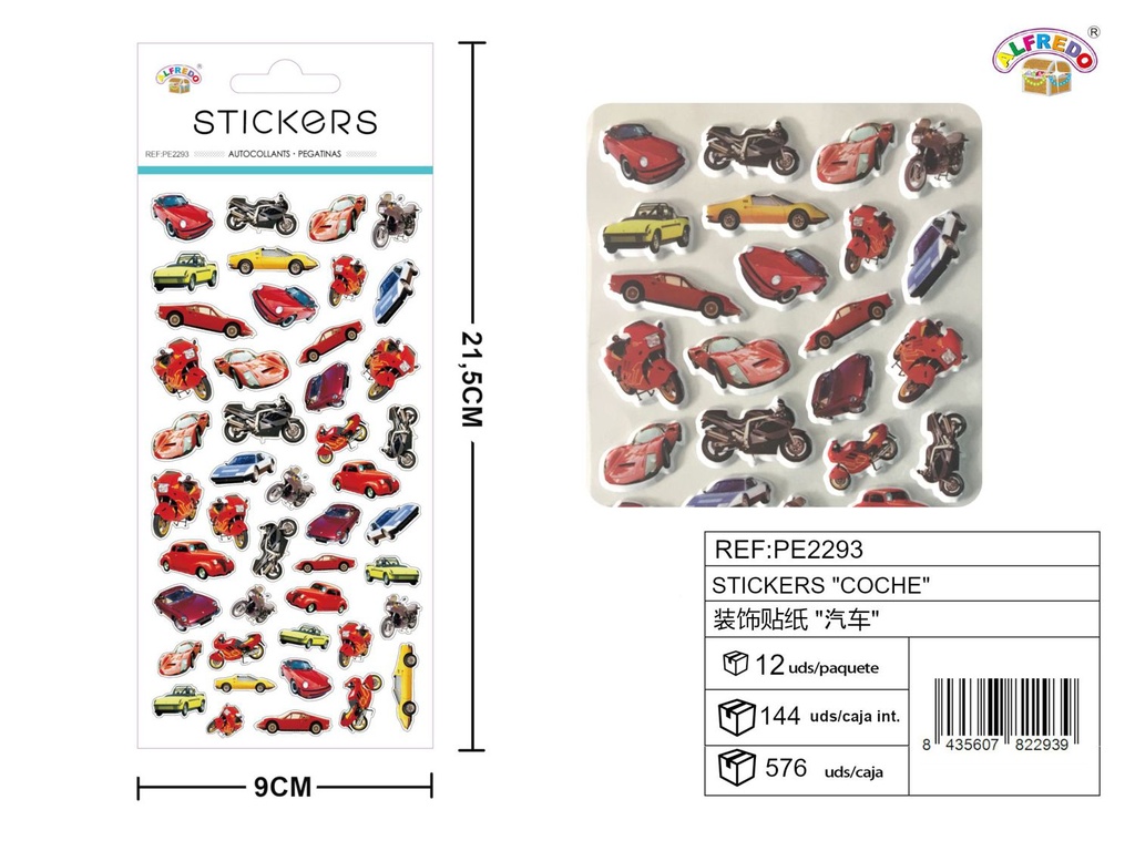 Stickers de Coche 9x21.5 cm - Adhesivos infantiles