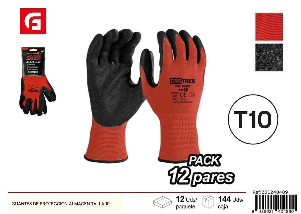 Guantes de protección almacén talla 10 - Herramientas de ferretería