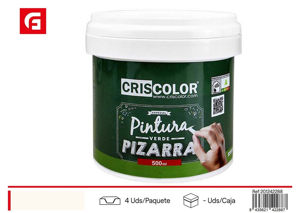Pintura de pizarra verde 500ml - Pinturas y ferretería