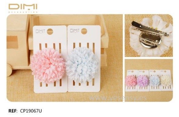 Pinza con flor 12/U CP19067U - Accesorios para el cabello