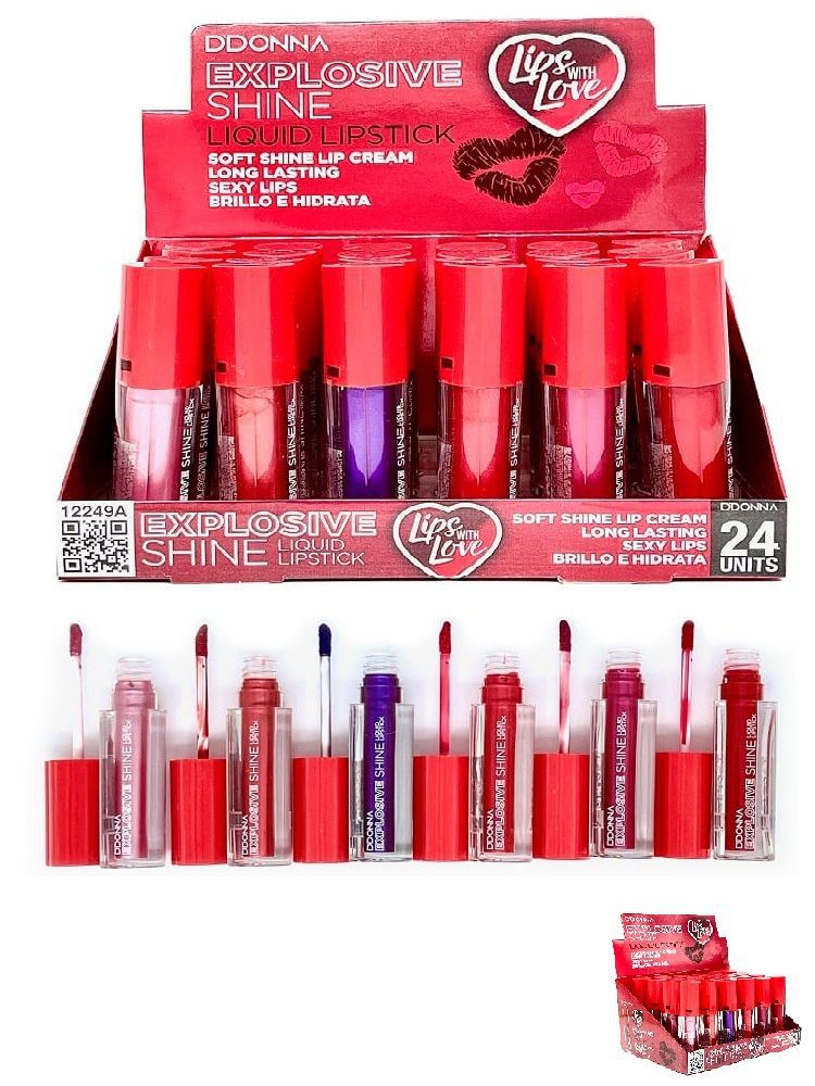 Lip gloss explosive shine 24 unidades - Cosméticos
