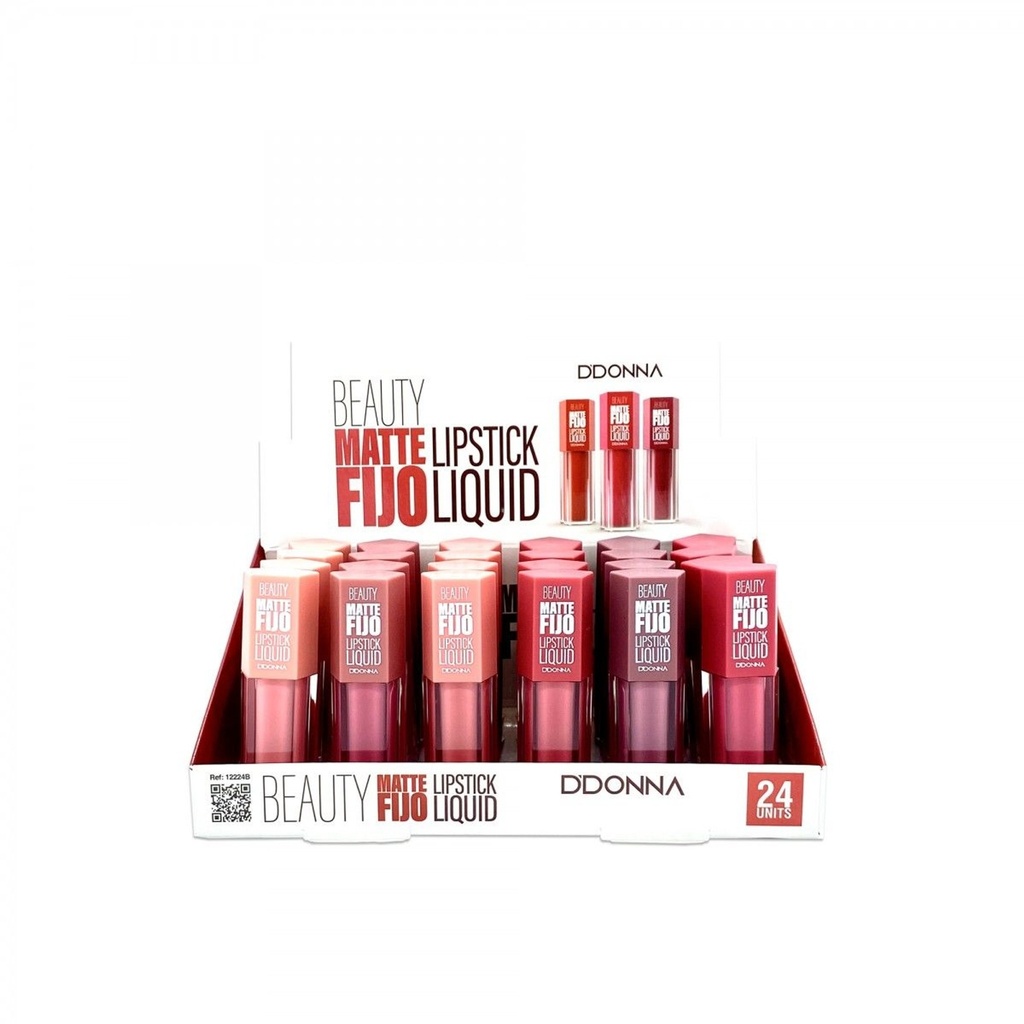 Beauty matte fijo lipstick liquido 24 unidades - Cosméticos