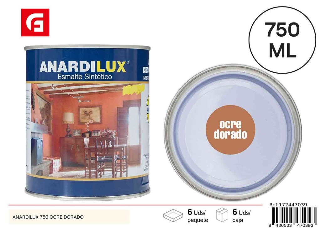 Pintura Anardilux 750 ocre dorado - Pinturas acrílicas