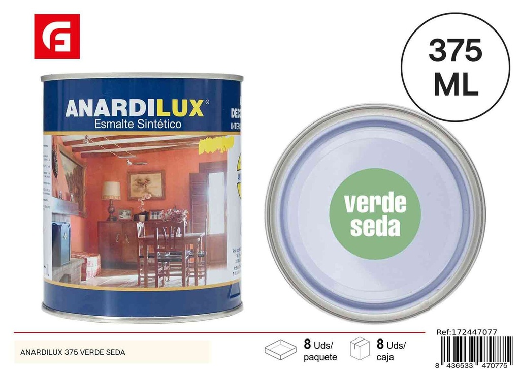 Pintura acrílica verde seda 375ml - Pinturas de ferretería