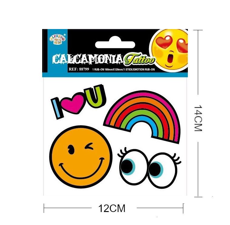 Pegatinas calcomanías emoticonos 12 x 14 cm - Decoración