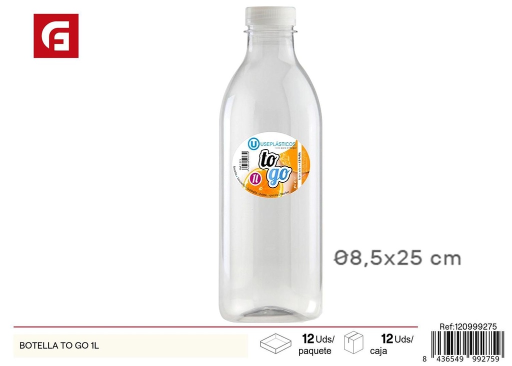Botella plástica To Go 1L - Envases y recipientes