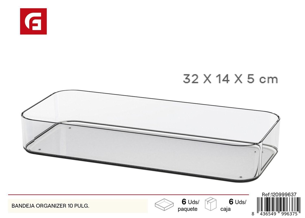Bandeja organizadora de plástico 10 pulgadas - Accesorios de organización