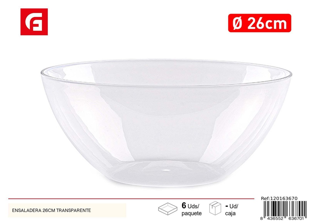 Ensaladera transparente de 26cm - Utensilio de cocina