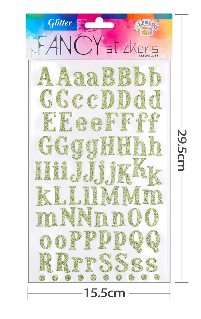 Números y letras DIY manualidades (verde) 15.5x29.5cm - Materiales de manualidades