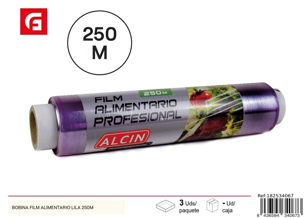 Rollo de film alimentario lila 250m - Utensilios de cocina
