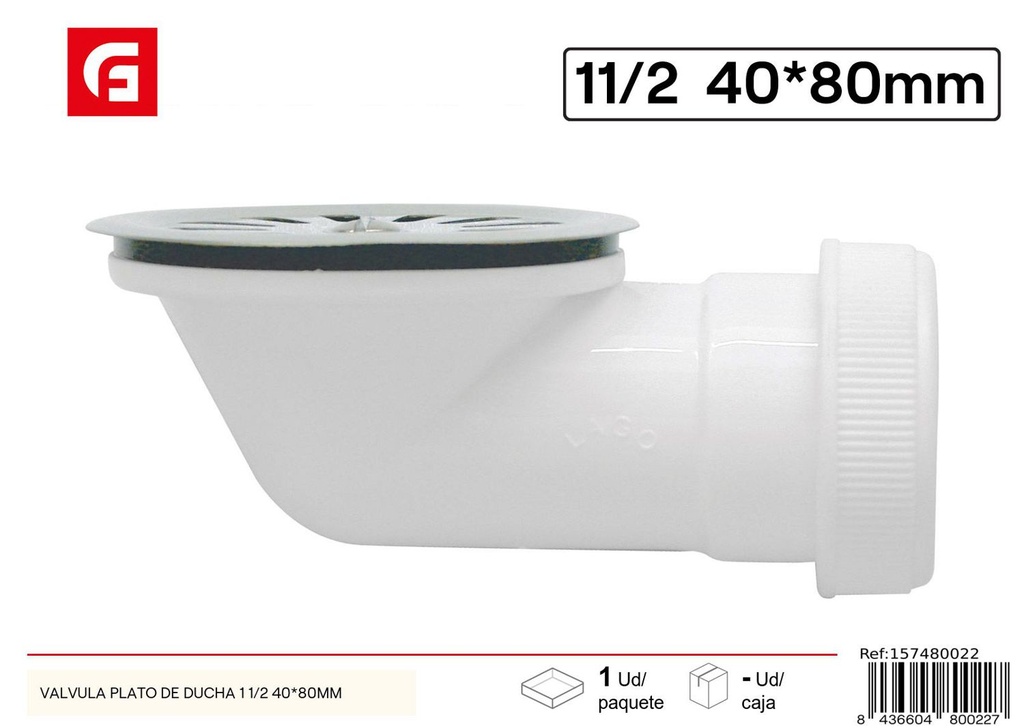 Válvula de desagüe para bañera 1 1/2 40*80 mm 