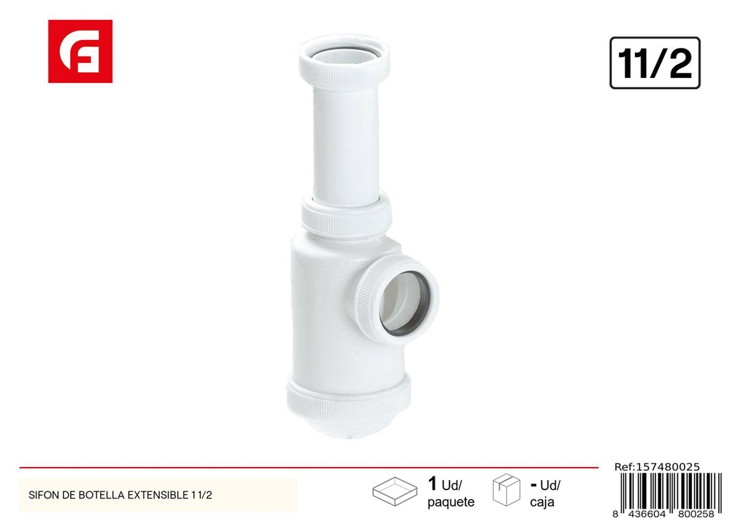Sifón de botella extensible 1 1/2 - Accesorios de baño