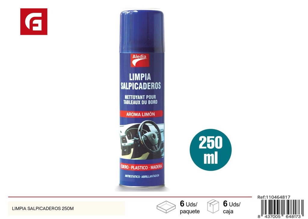 Limpia salpicaderos 250 ml - Limpiador para autos