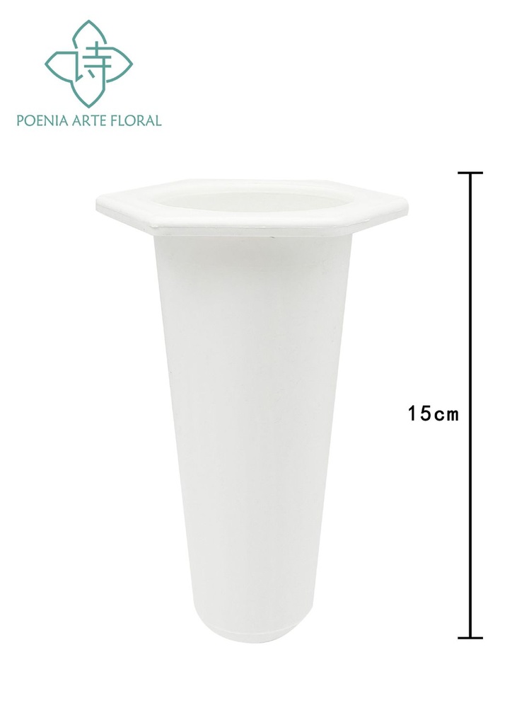 Cono hexagonal de flores plásticas - Decoración de jardín