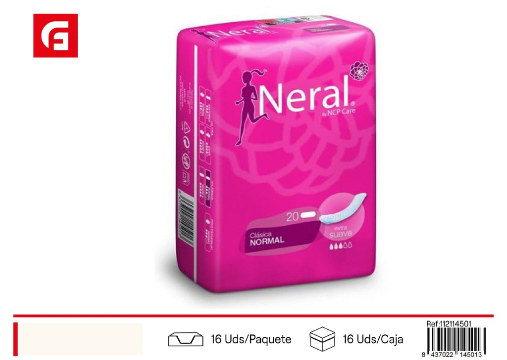 Compresas clásicas NERAL 20 unidades - Cuidado personal