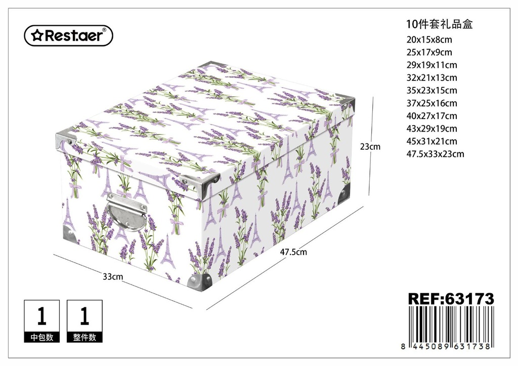 Caja de regalo 10 piezas - Artículos para regalo y almacenamiento