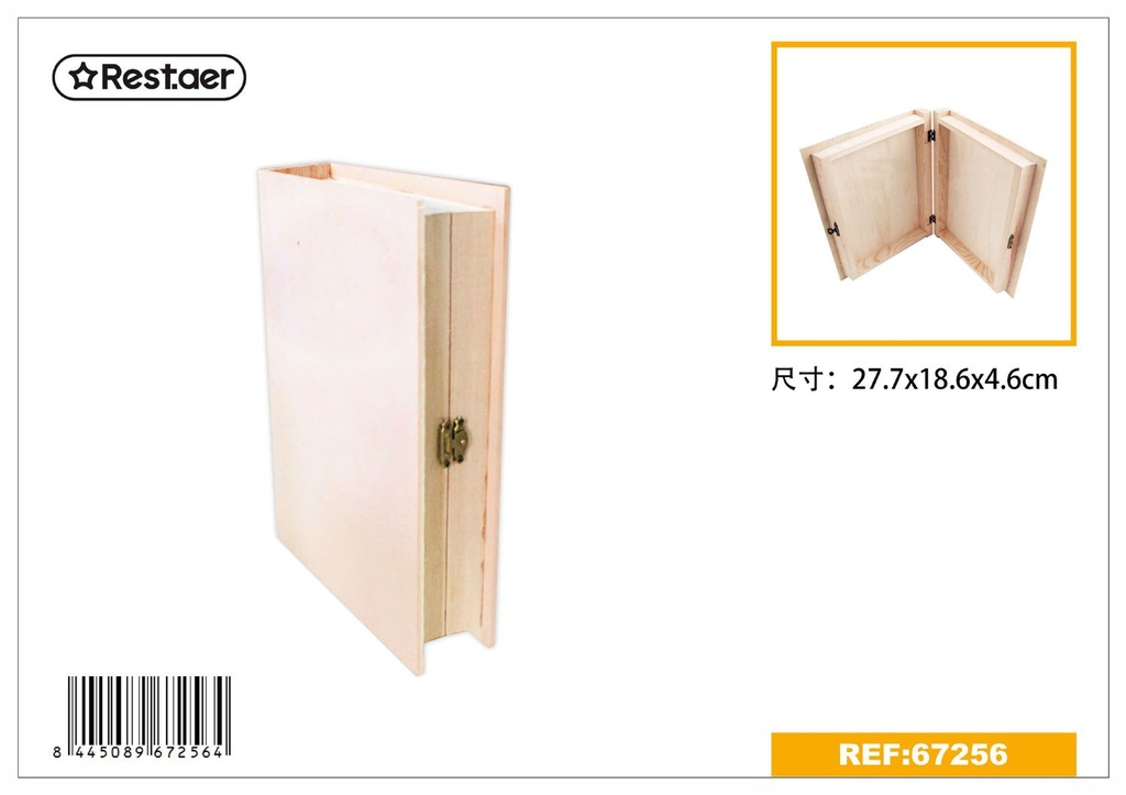 Caja de madera Biblia 27.7x18.6x4.6cm - Regalos
