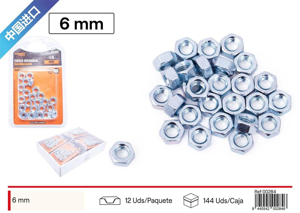 Tuerca de 6mm - Ferretería y fijaciones