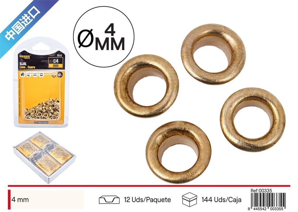 Clavos ojal de 4mm - Accesorios de ferretería y herrajes