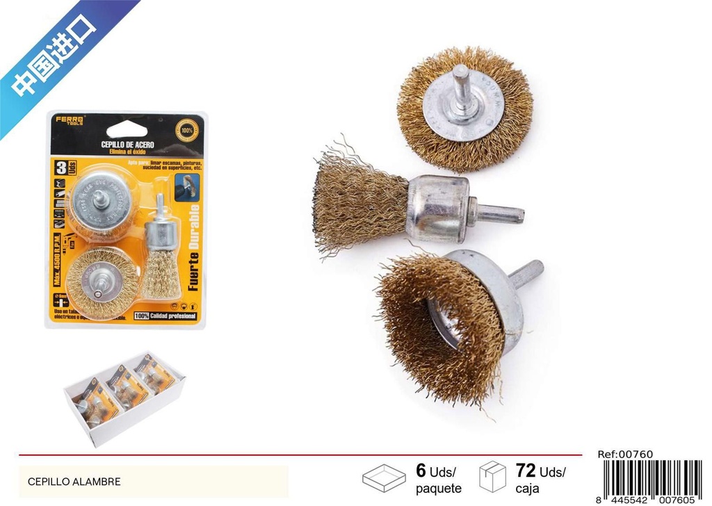 Cepillo de alambre 3pcs - Herramientas de limpieza