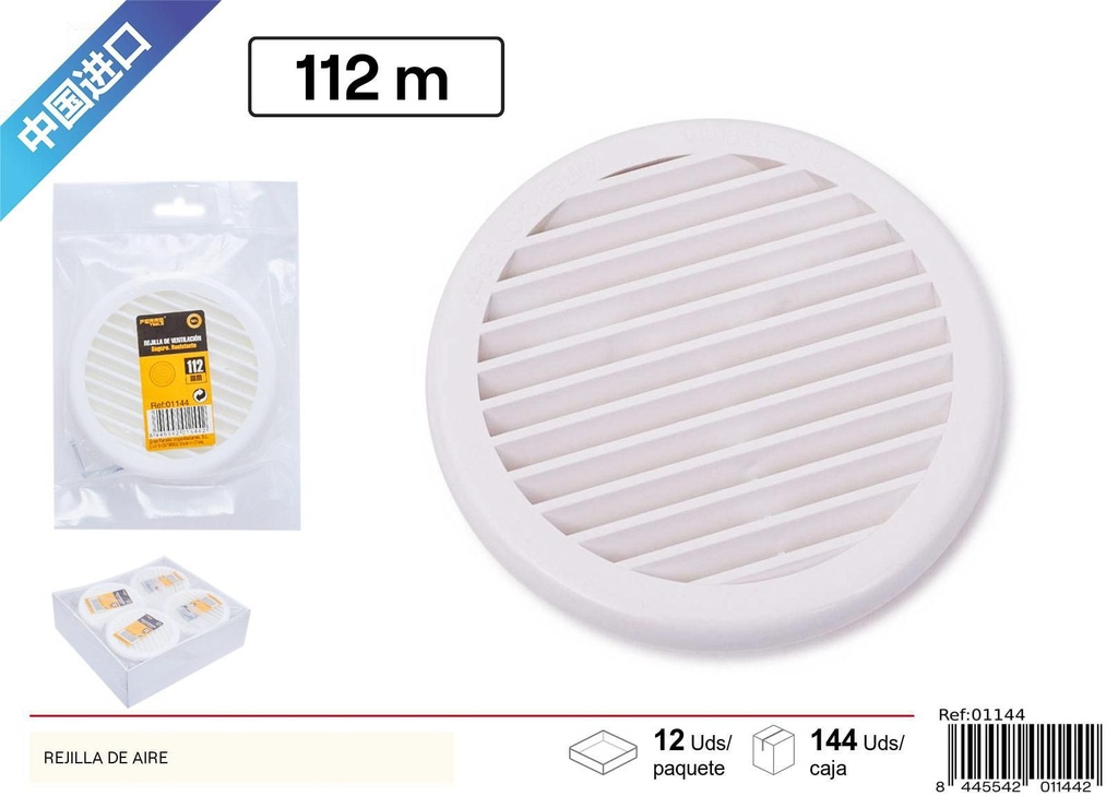 Rejilla de aire de ventilación 11 cm - Accesorios de ferretería