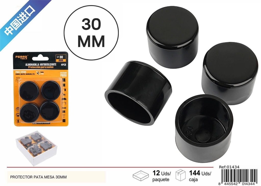 Protector de patas de mesa 30 mm 4 pcs - Accesorios para el hogar