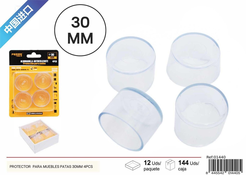 Protector para muebles patas 30mm 4 piezas - Accesorios de hogar