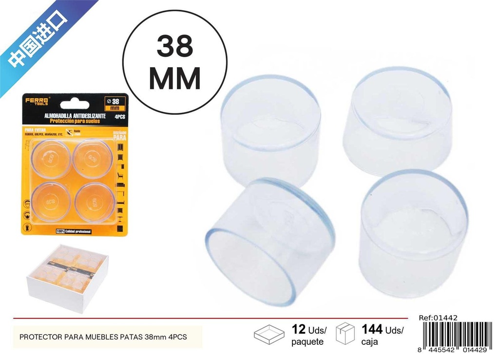 Protector para muebles patas 38mm 4PCS - Ferretería y protectores para muebles
