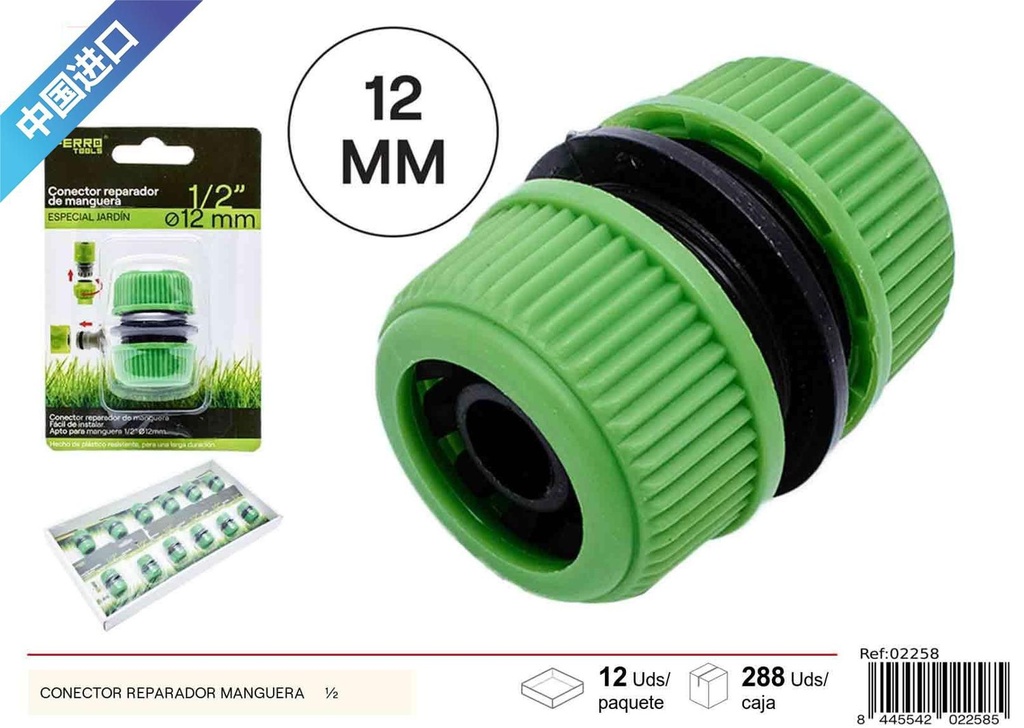 Conektor reparador de manguera 1/2 - Jardín y accesorios