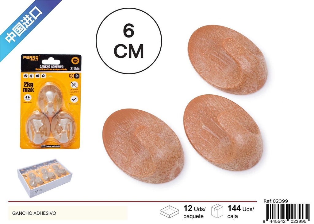 Gancho Adhesivo 3Pcs - Accesorios para Ferretería
