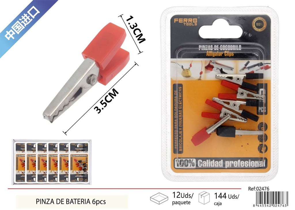 Pinzas de batería 6 pcs - Accesorios de coche