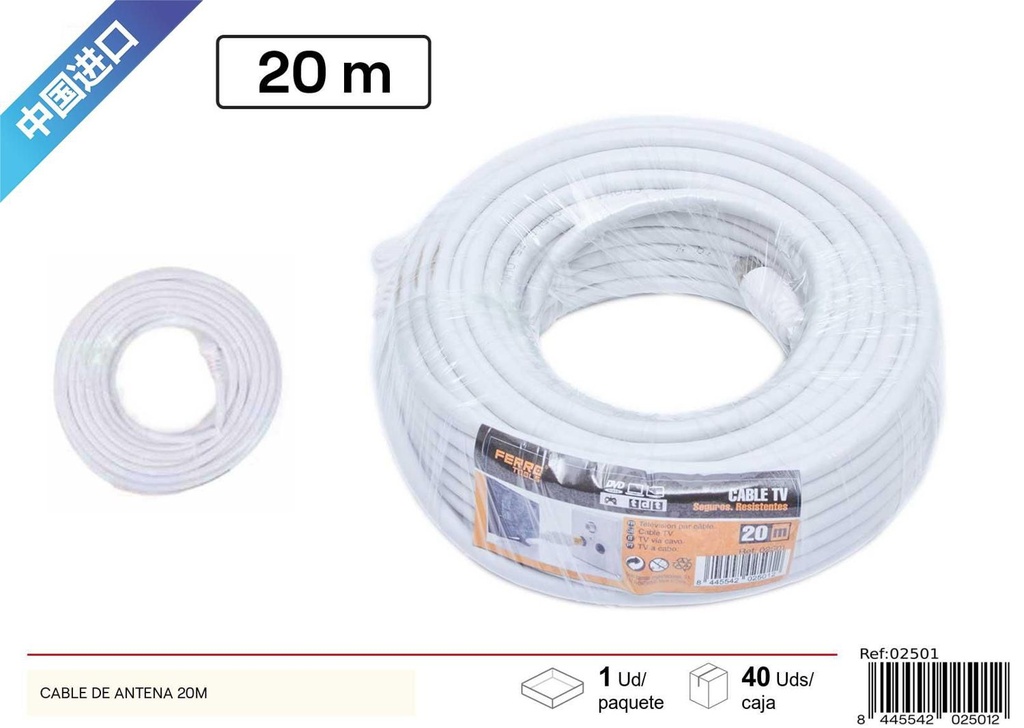 Cable de antena 20 m - Accesorios eléctricos