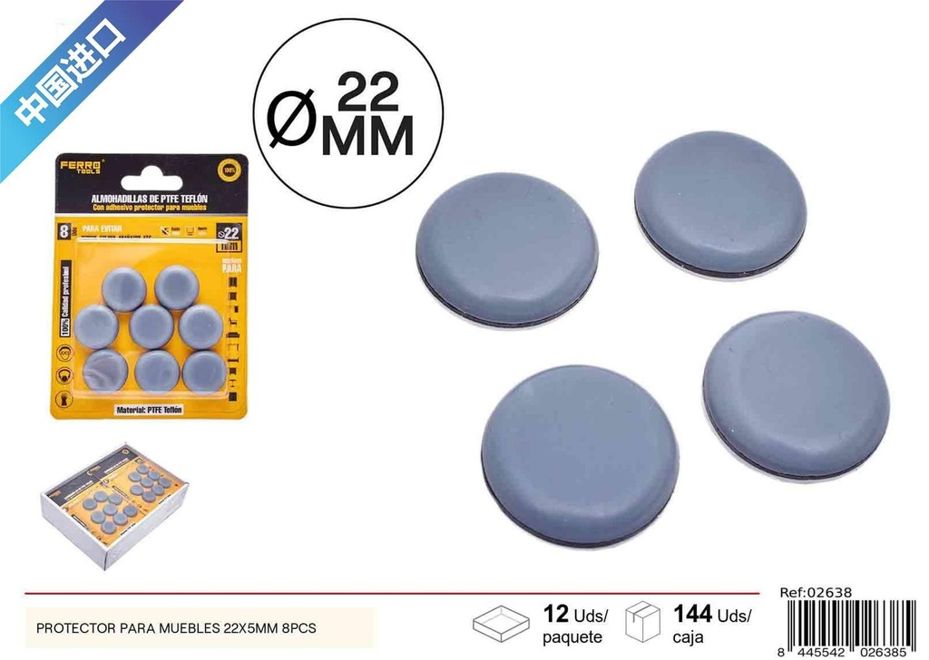 Protector para muebles 22x5 mm - Accesorios de ferretería