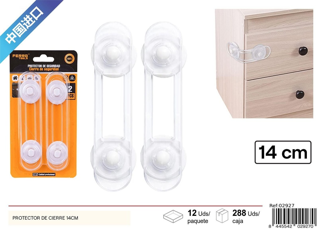 Protector de cierre 14 cm - Accesorios de ferretería