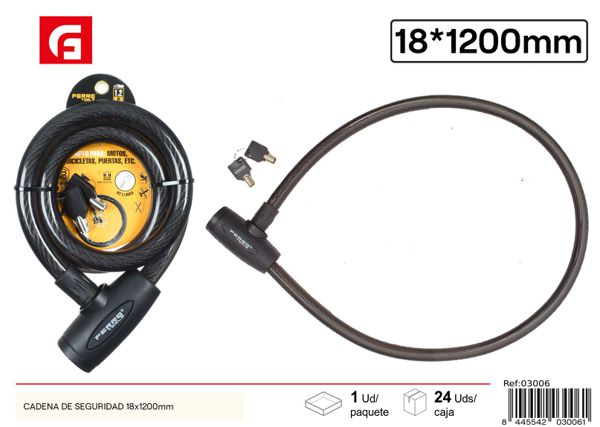 Cadena de seguridad 18x1200mm - Accesorios para bicicleta