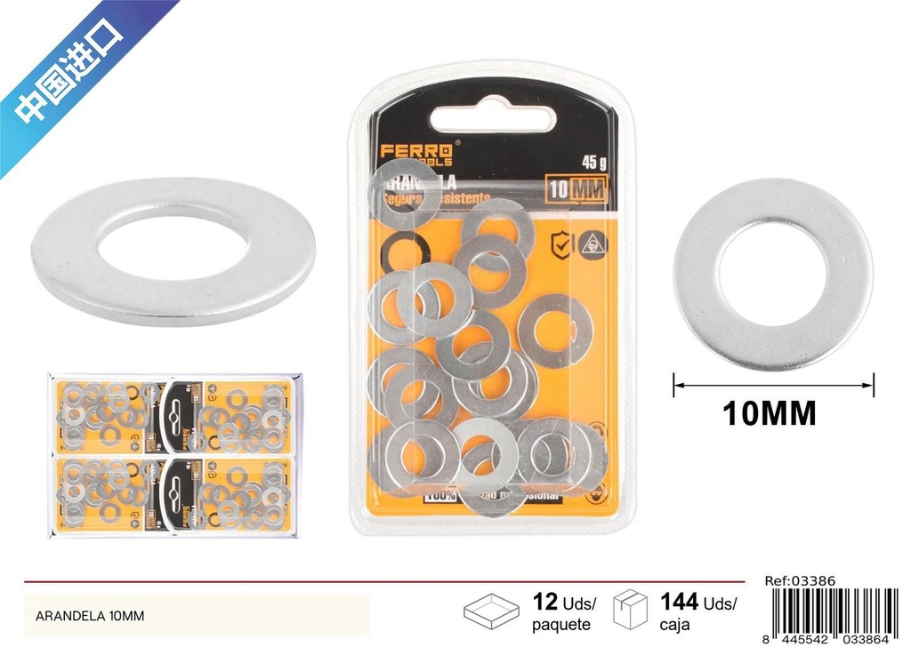 Arandela 10mm - Accesorios de ferretería