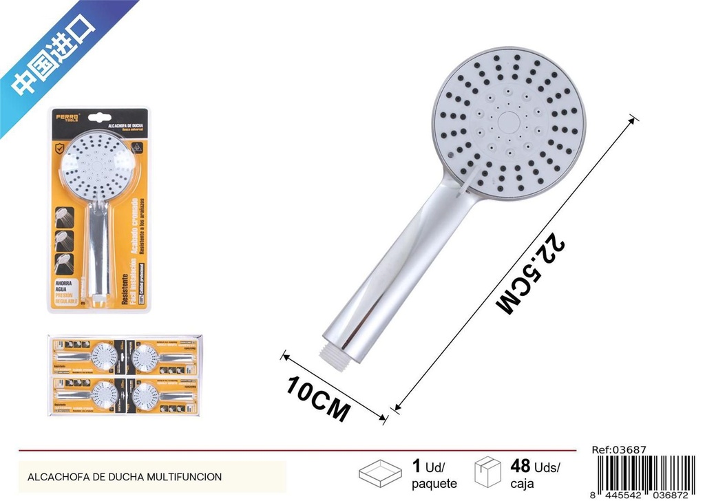 Alcachofa de ducha blanca de un solo spray - Accesorios de baño