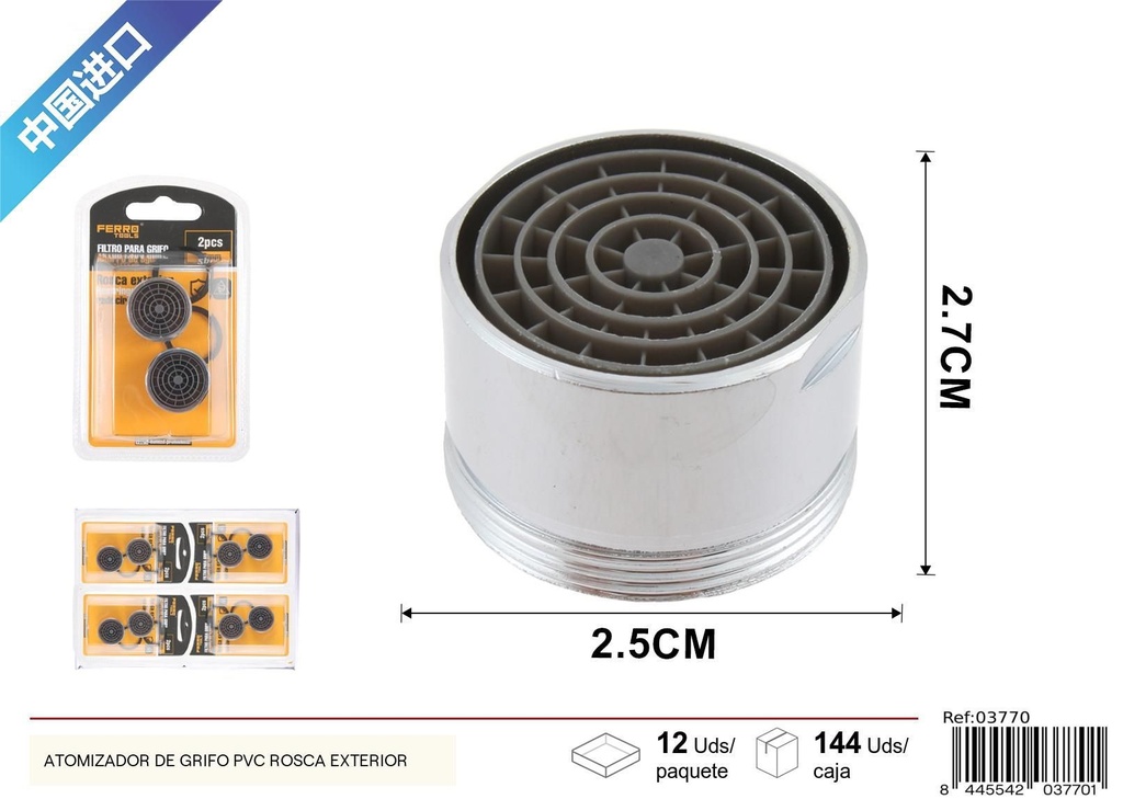 Atomizador de PVC con rosca exterior 28 mm (set de 2) - Accesorios de ferretería