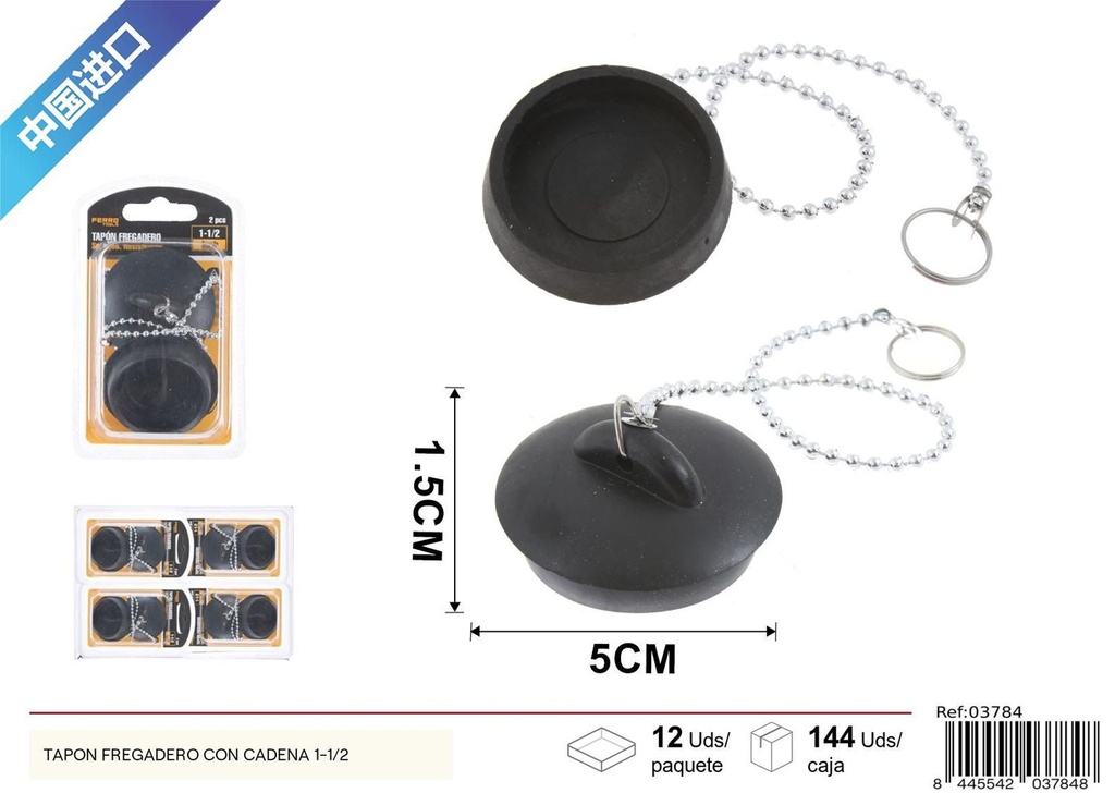 Tapón fregadero 1-1/2 2 piezas - Accesorios de fontanería