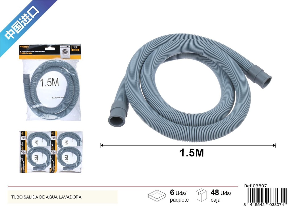 Alargador desagüe para lavadora 1.5m - Accesorio de baño