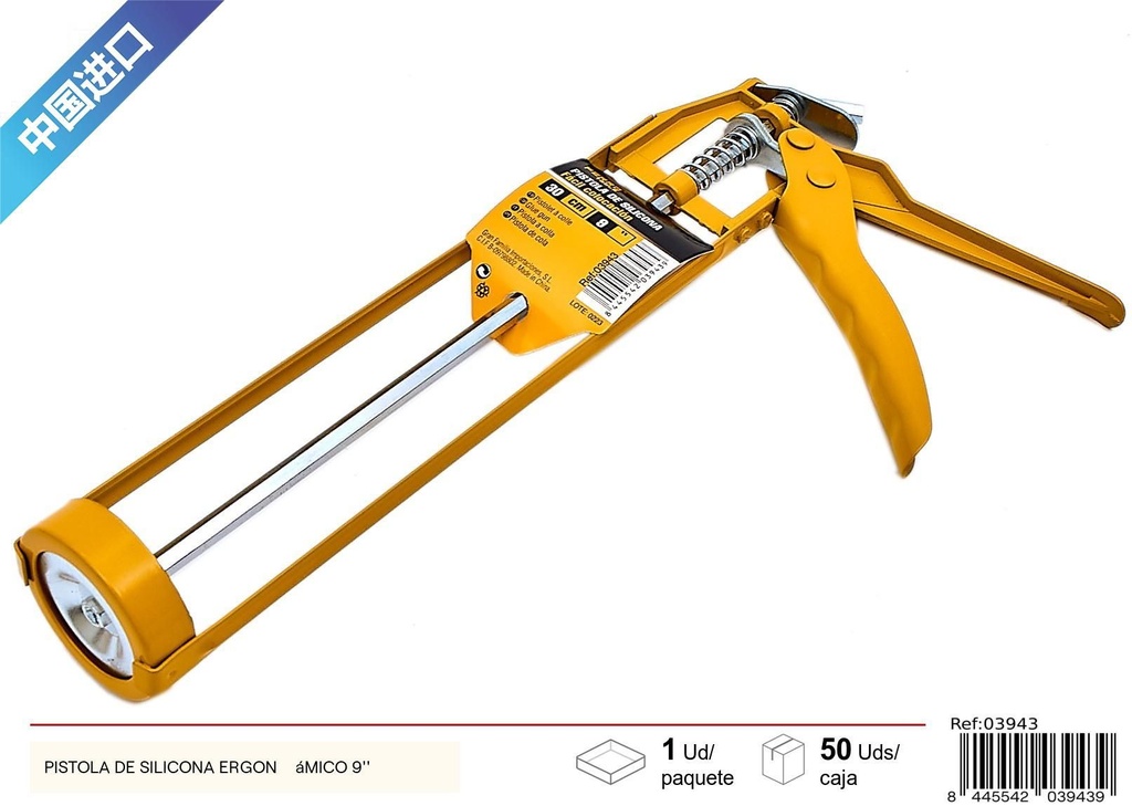 Pistola de silicona ergonómica 9'' para manualidades y reparaciones
