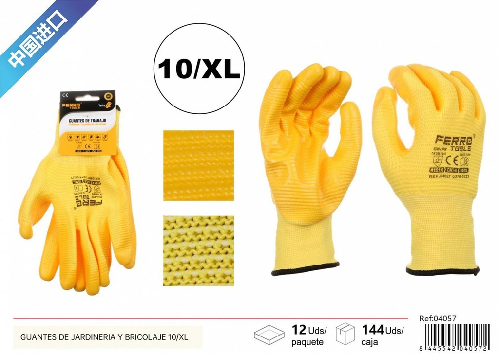 Guantes de jardinería y bricolaje 10/XL - Accesorios de ferretería